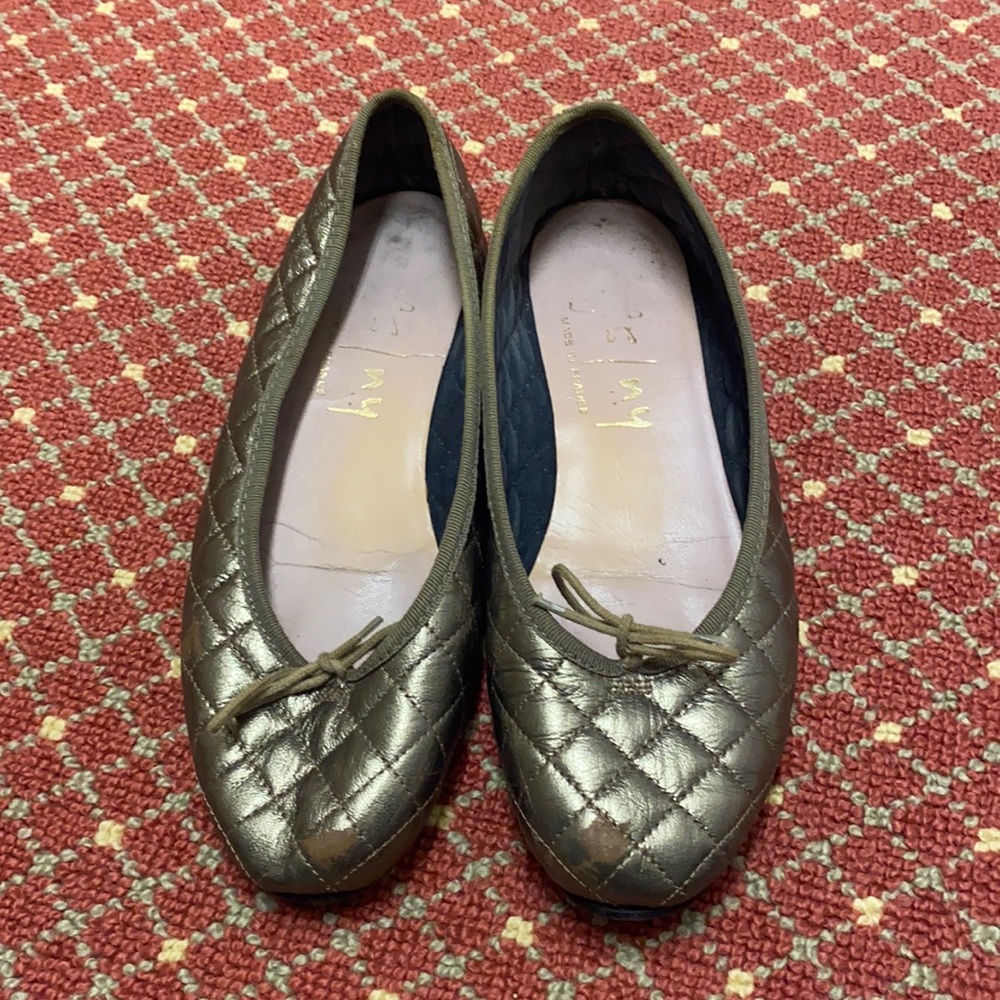 FS NY bronze ballet flats